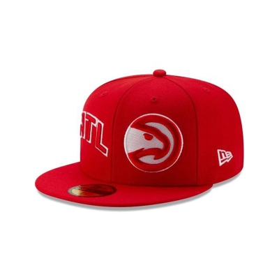 Atlanta Hawks Gorra | New Era NBA Double Hit 59fifty Fitted Cap Mexico - Rojos